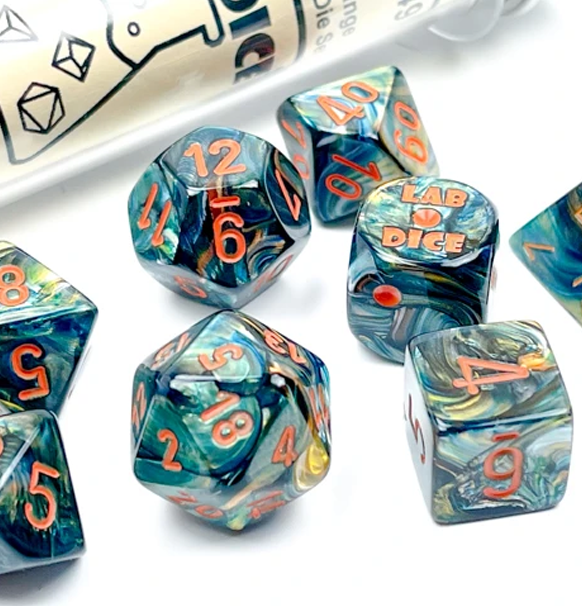 Lustrous™ – Polyhedral Alpestris/orange 7-Die Set