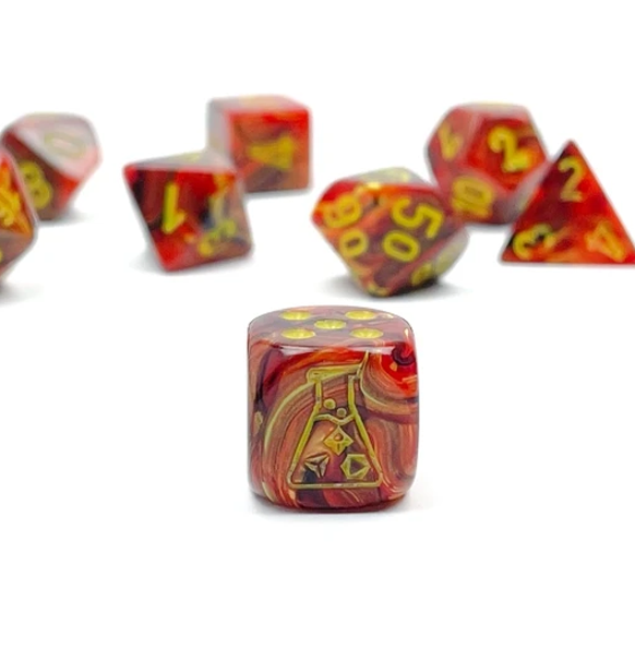 Vortex – Polyhedral Underworld/yellow 7-Die Set