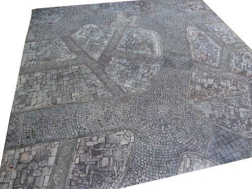 Kraken Wargames Gaming Mat - Cobblestone City 44x60