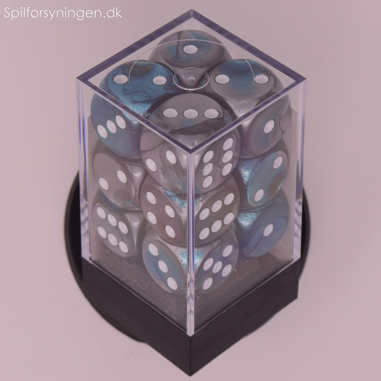 Gemini™ – 16mm d6 Steel-Teal w/white Dice Block