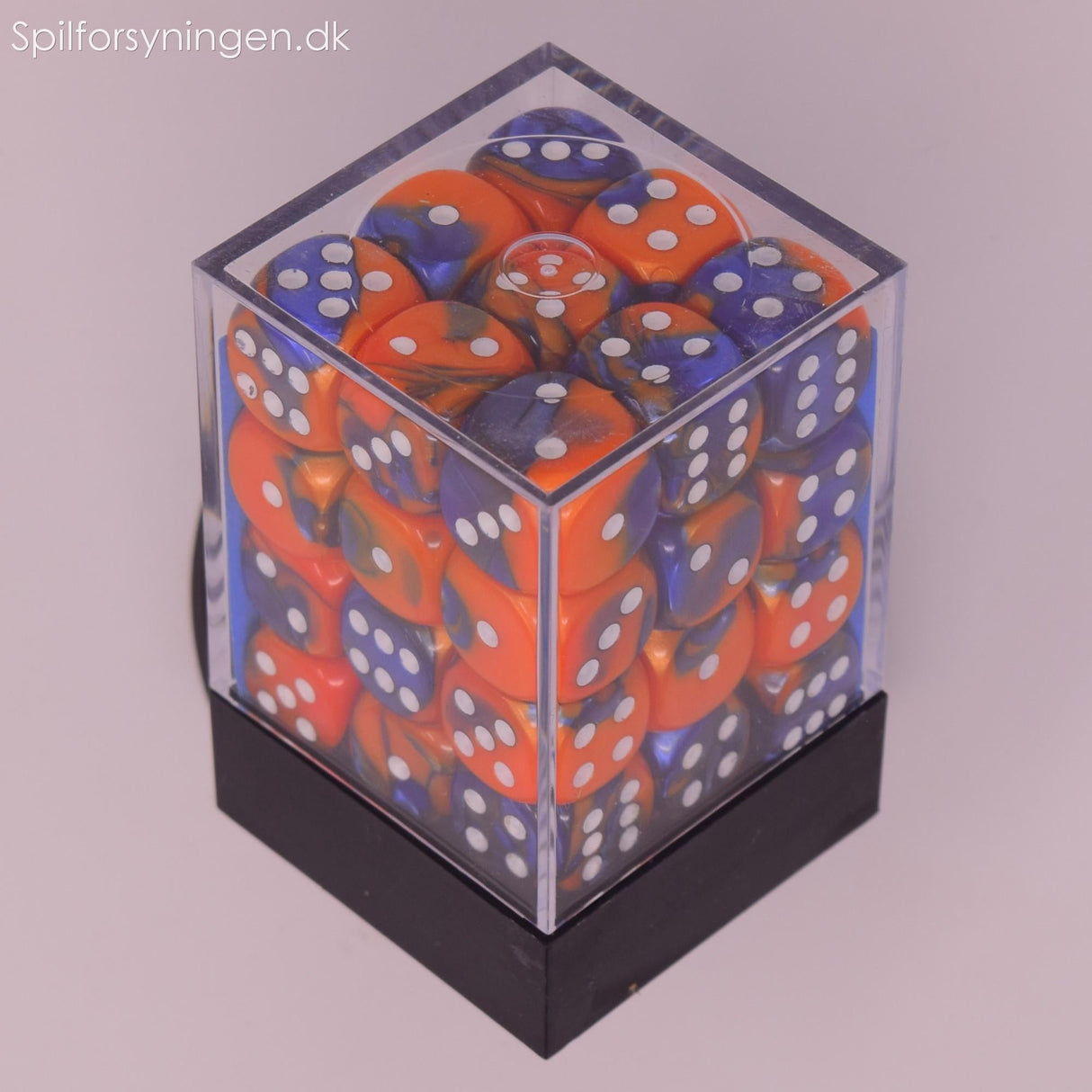 Gemini™ - 12mm d6 Blue-Orange w/white Dice Block