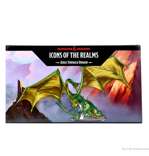 Dungeons & Dragons: 5th Ed. - Icons of the Realms: Adult Emerald Dragon - Premium Figure