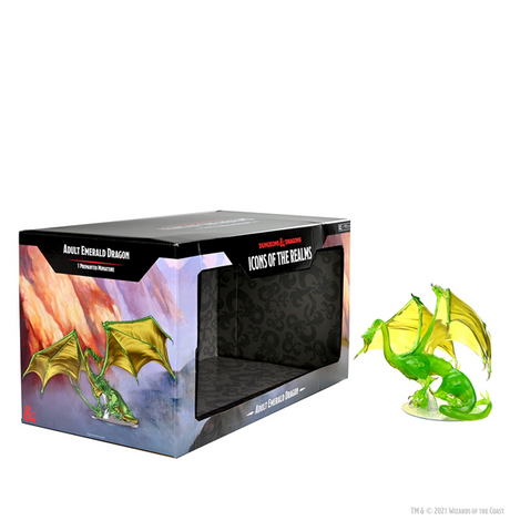 Dungeons & Dragons: 5th Ed. - Icons of the Realms: Adult Emerald Dragon - Premium Figure