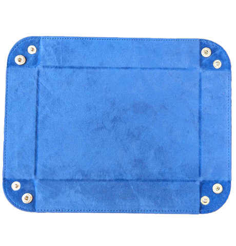 Rectangular Folding Dice Tray - Blue