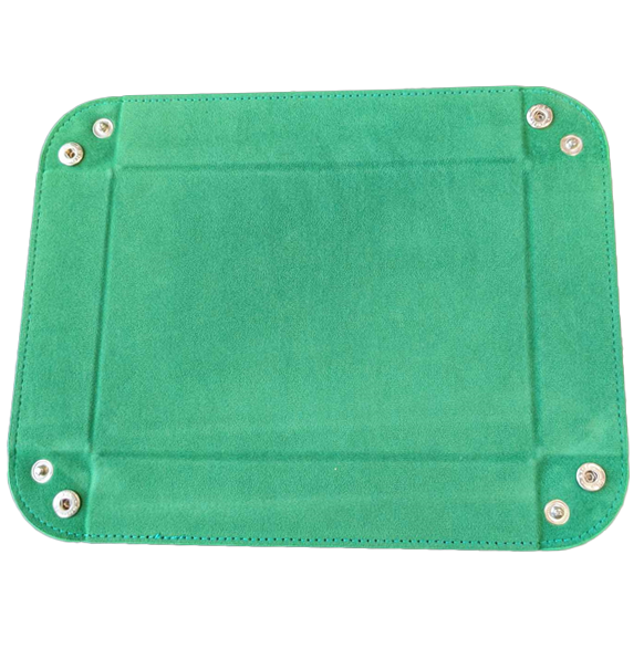 Rectangular Folding Dice Tray - Green