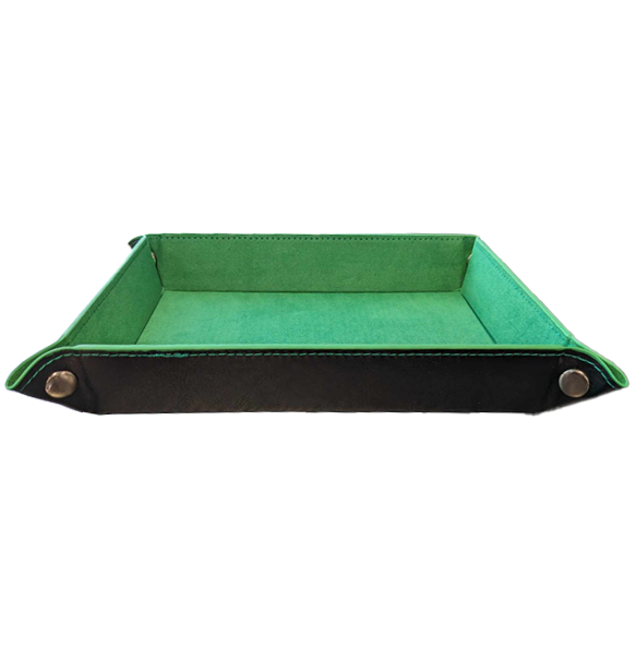 Rectangular Folding Dice Tray - Green