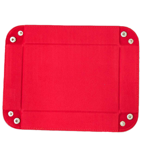 Rectangular Folding Dice Tray - Red