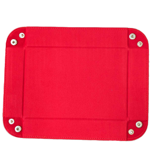 Rectangular Folding Dice Tray - Red