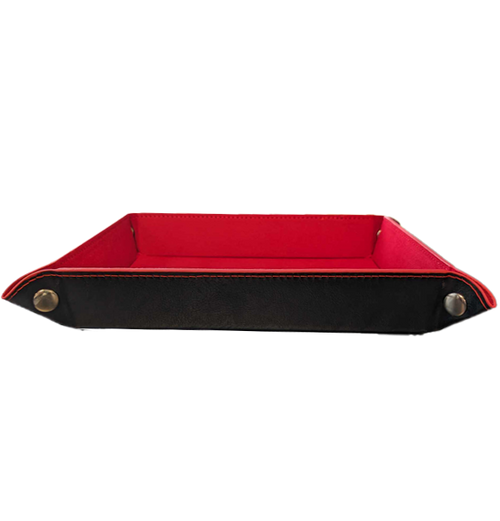 Rectangular Folding Dice Tray - Red