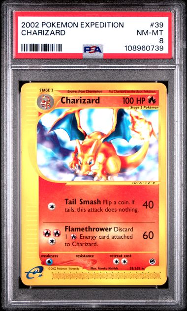 Charizard #39 PSA 8 [Pokemon Expedition 2002]