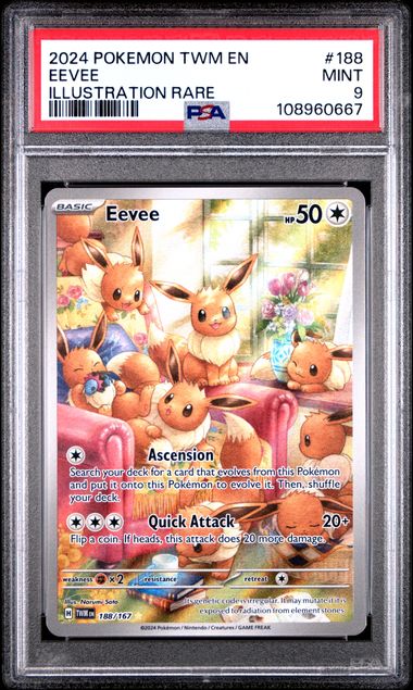 Eevee [Illustration Rare] #188 PSA 9 [Pokemon Twilight Masquerade 2024]