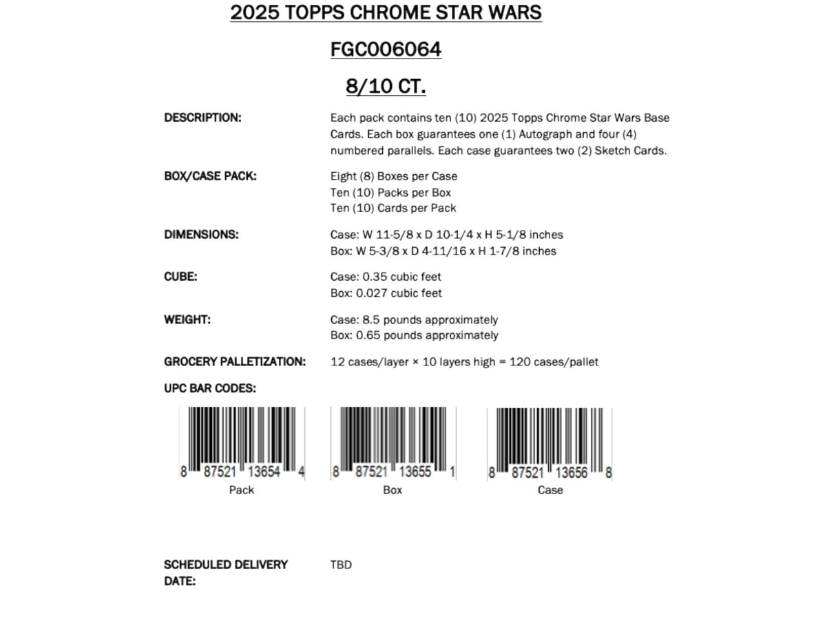 Topps Chrome Star Wars 2025 - Hobby Box