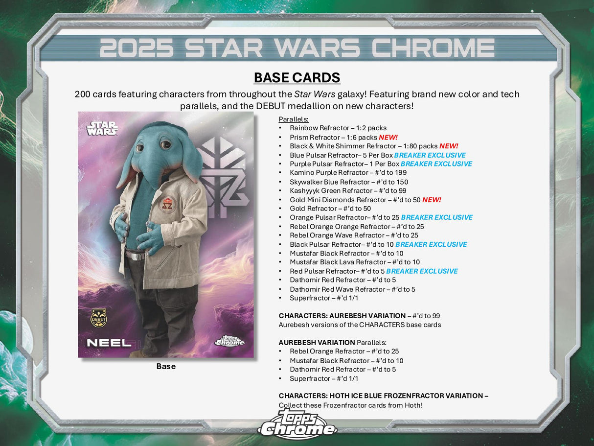 Topps Chrome Star Wars 2025 - Hobby Box