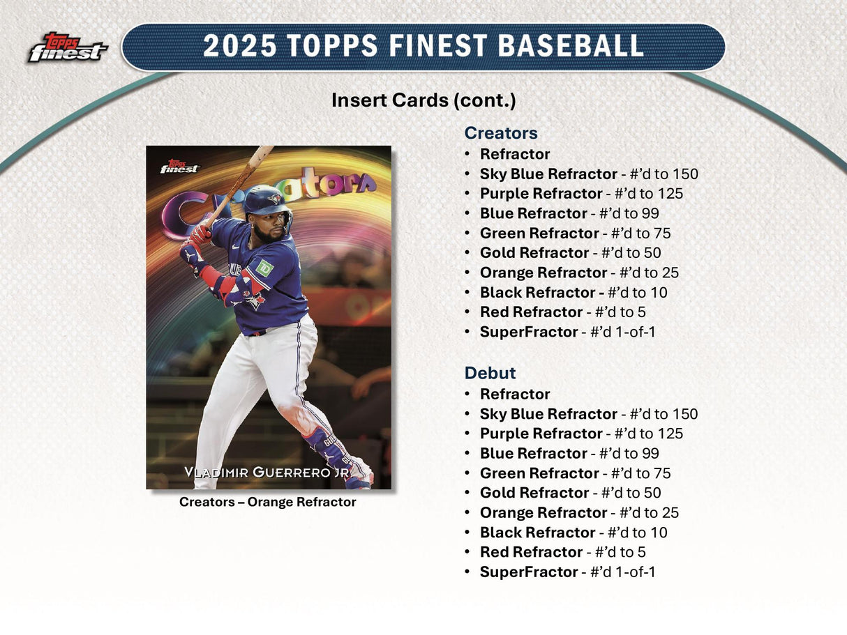 Topps Finest Baseball 2025 - Hobby Box