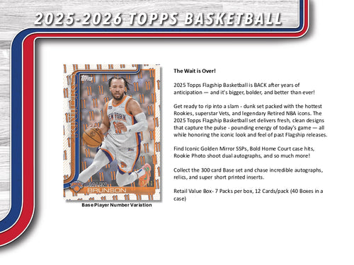 Topps NBA Basketball Flagship 2025/26 - Value Box