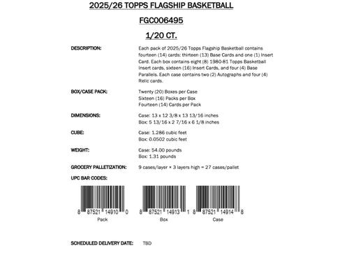 Topps NBA Basketball Flagship 2025/26 - Mega Box