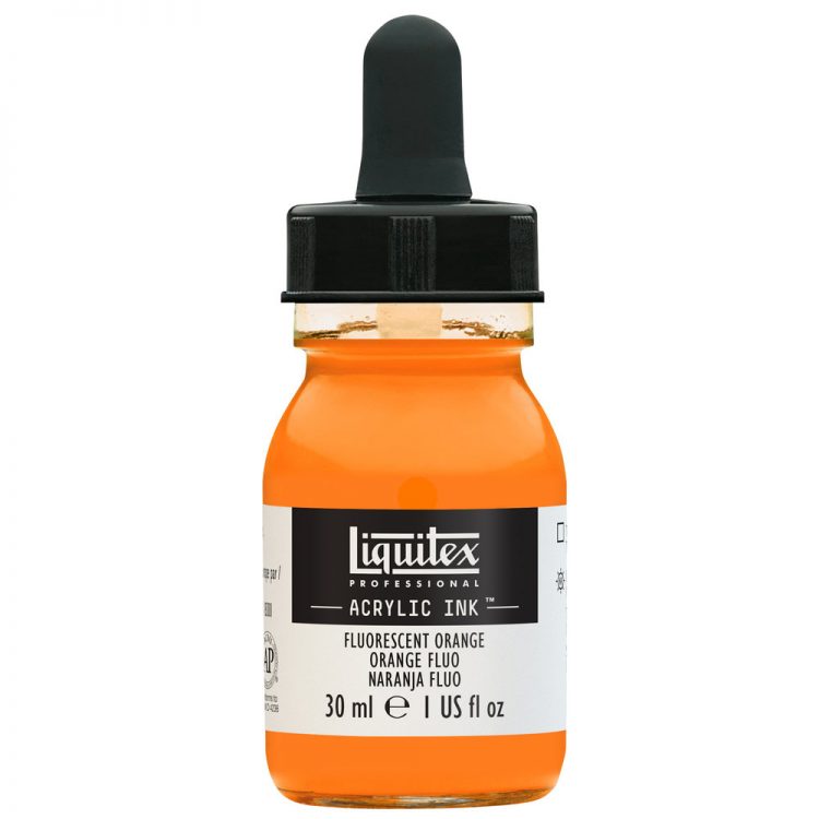Liquitex Acrylic Ink - Fluorescent Orange 30ml