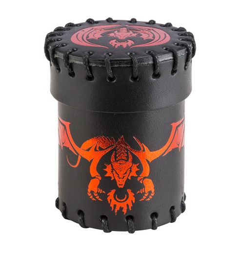 Flying Dragon Black & red Leather Dice Cup