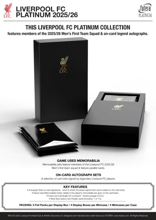 Futera Liverpool Platinum 2025/26 - Hobby Box