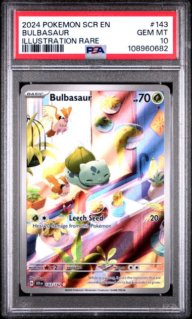 Bulbasaur [Illustration Rare] #143 PSA 10 [Pokemon Stellar Crown 2024]