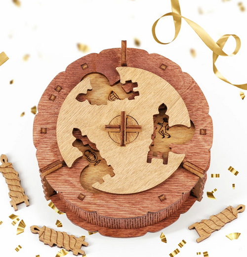 Gift Puzzlebox: Wooden Gift Vault - Birthday Cake