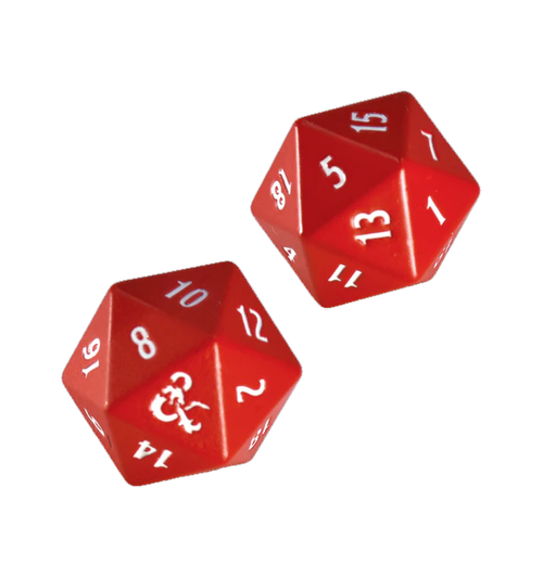 Dungeons & Dragons: Heavy Metal Red and White - D20 Dice Set