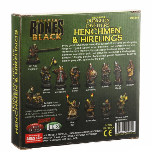 Reaper Bones Black: Henchmen and Hirelings - Boxed Set