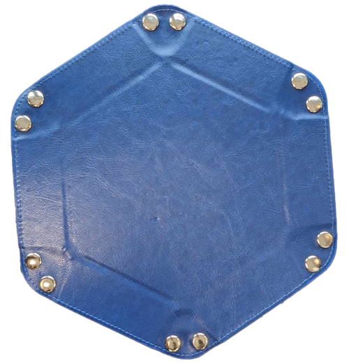 Hexagonal Folding Dice Tray - Blue