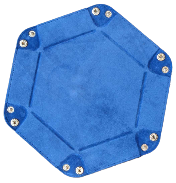 Hexagonal Folding Dice Tray - Blue
