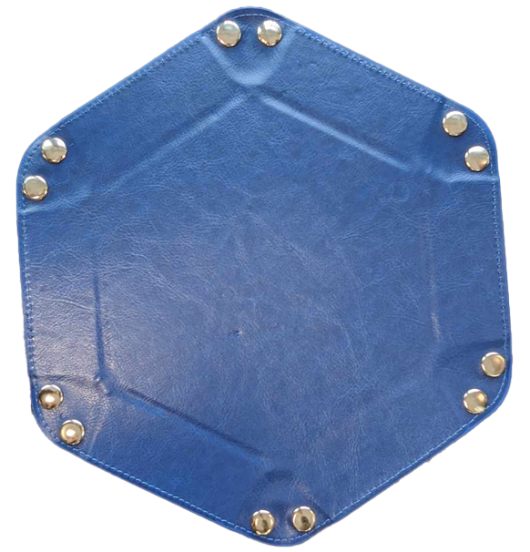 Hexagonal Folding Dice Tray - Blue