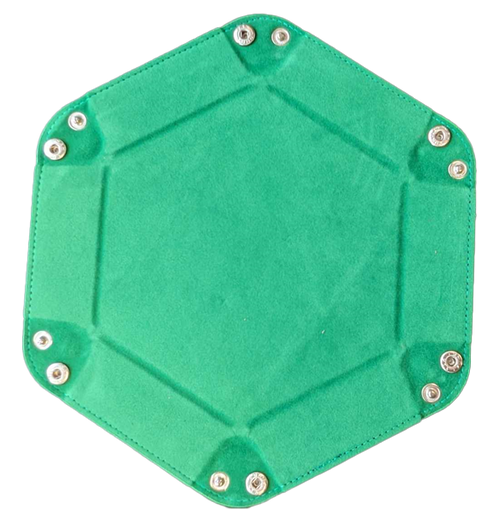 Hexagonal Folding Dice Tray - Green