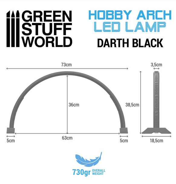 Green Stuff World: Hobby Arch LED Lamp - Darth Black