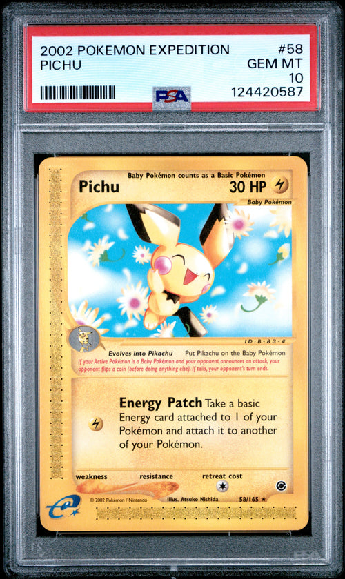 Pichu #58 Pokemon Expedition 2002 PSA 10