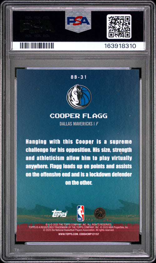 Cooper Flagg #8B-31 Topps 8 Bit Ballers 2025 PSA 9