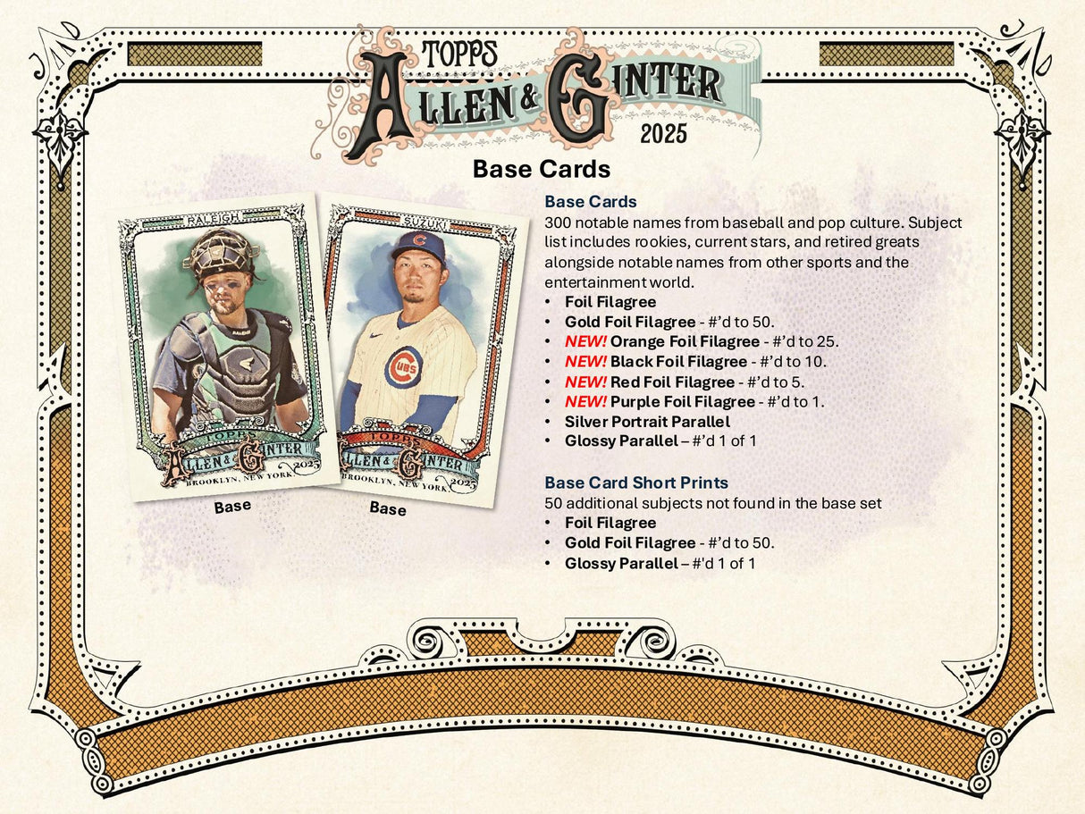 Topps Allen & Ginter Baseball 2025 - Hobby Box