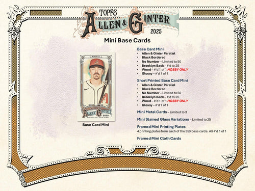 Topps Allen & Ginter Baseball 2025 - Hobby Box