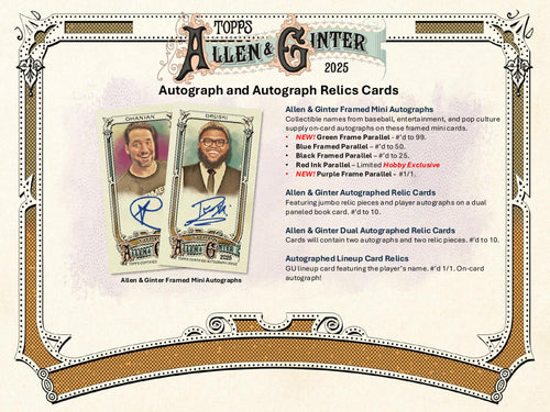 Topps Allen & Ginter Baseball 2025 - Hobby Box