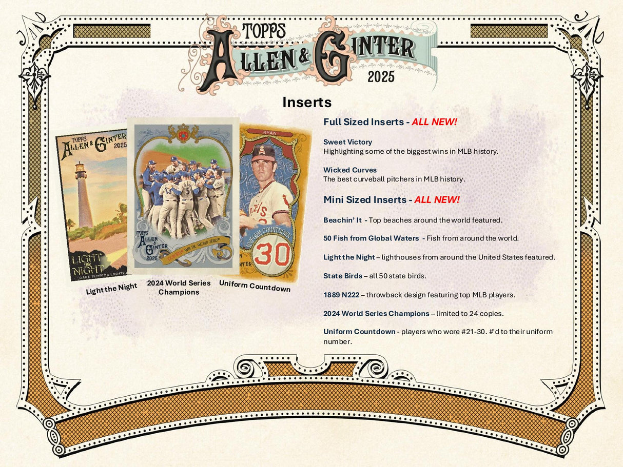 Topps Allen & Ginter Baseball 2025 - Hobby Box