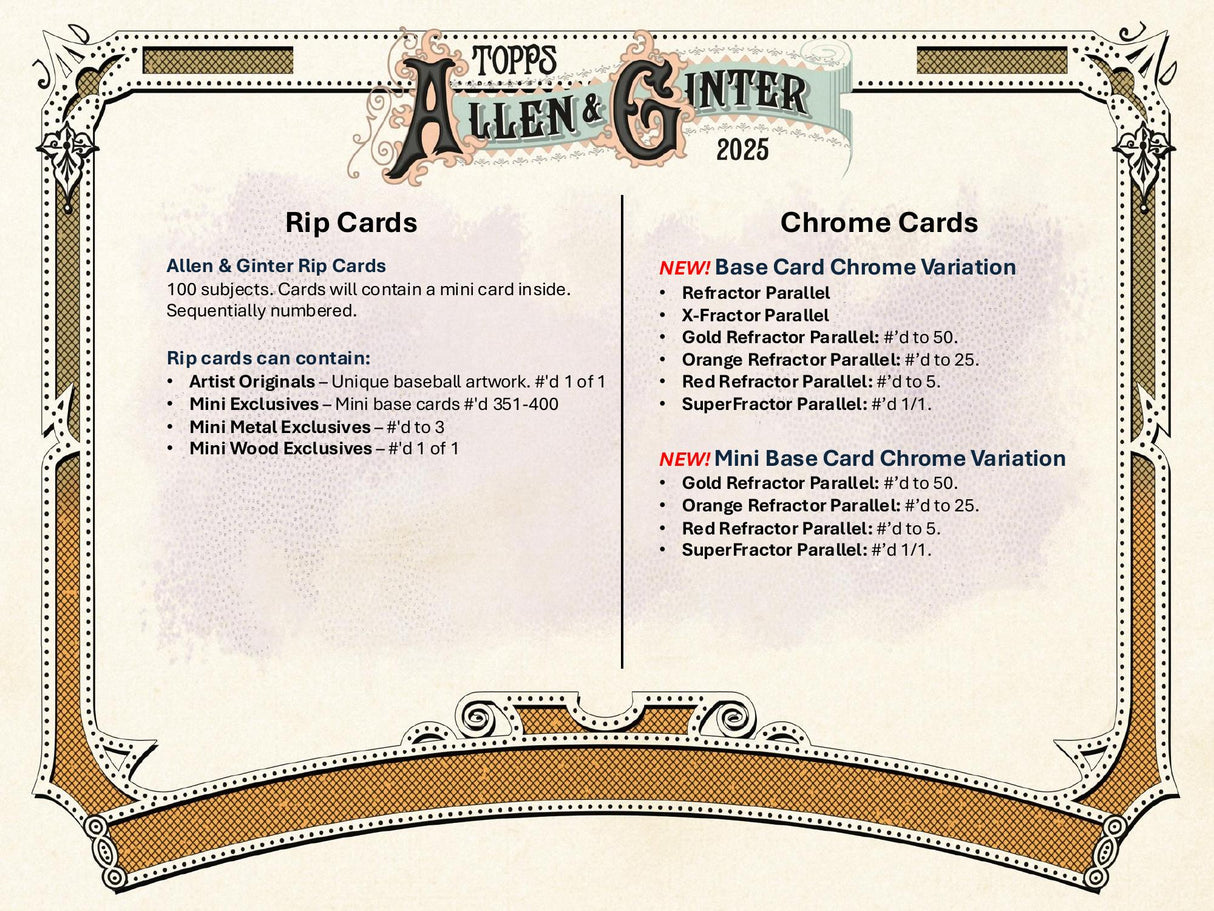 Topps Allen & Ginter Baseball 2025 - Value Box