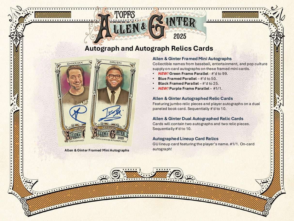 Topps Allen & Ginter Baseball 2025 - Value Box