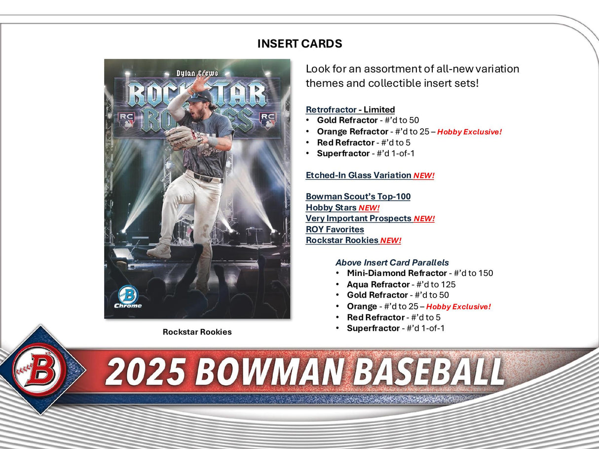 Topps Bowman Baseball 2025 - Hobby Box