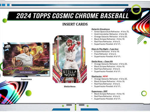 Topps Cosmic Chrome Baseball 2024 - Hobby Box