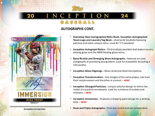 Topps Inception Baseball 2024 - Hobby Box