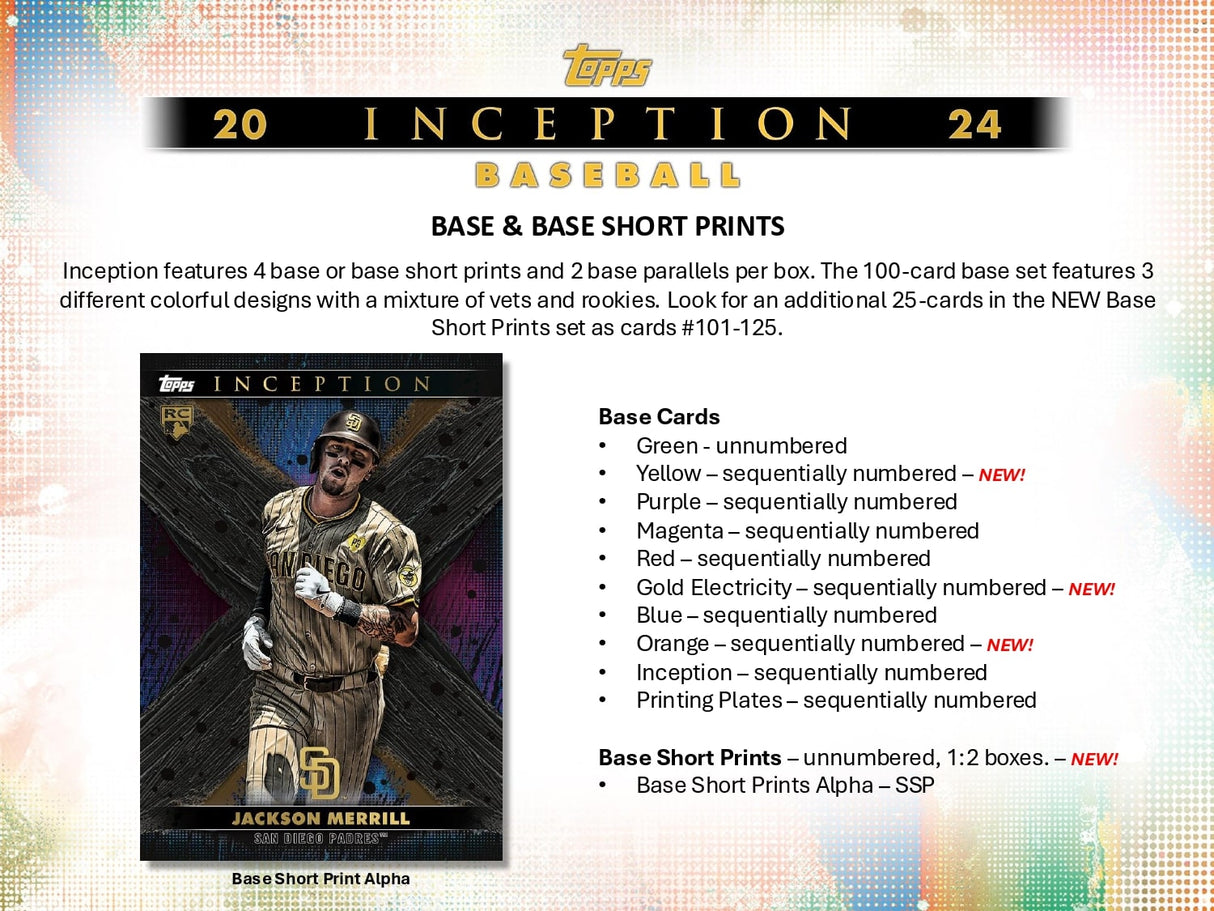 Topps Inception Baseball 2024 - Hobby Box