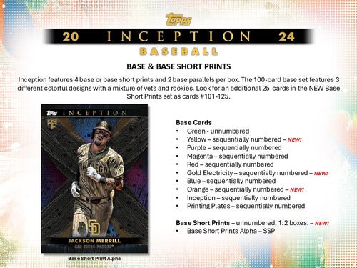 Topps Inception Baseball 2024 - Hobby Box