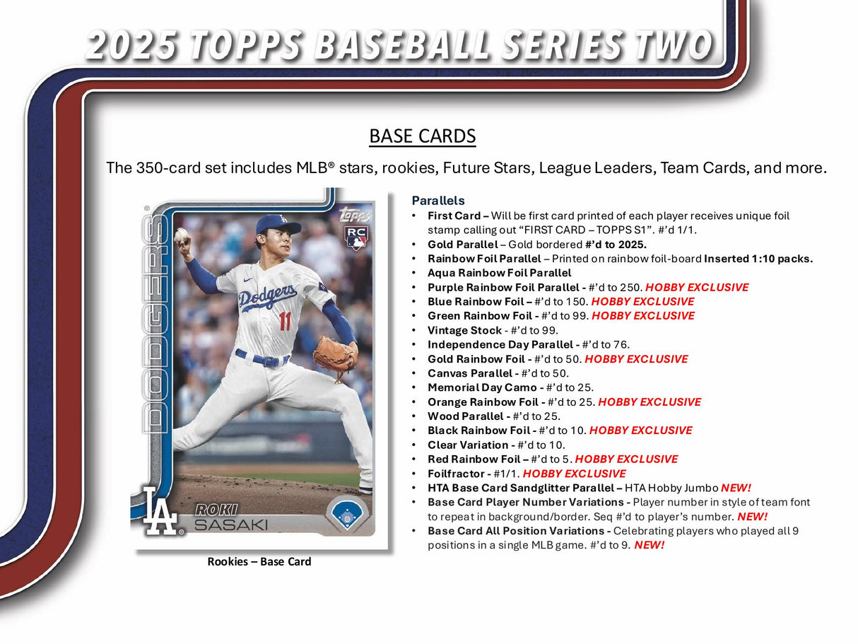 Topps MLB Baseball Series 2 2025 - Jumbo Box