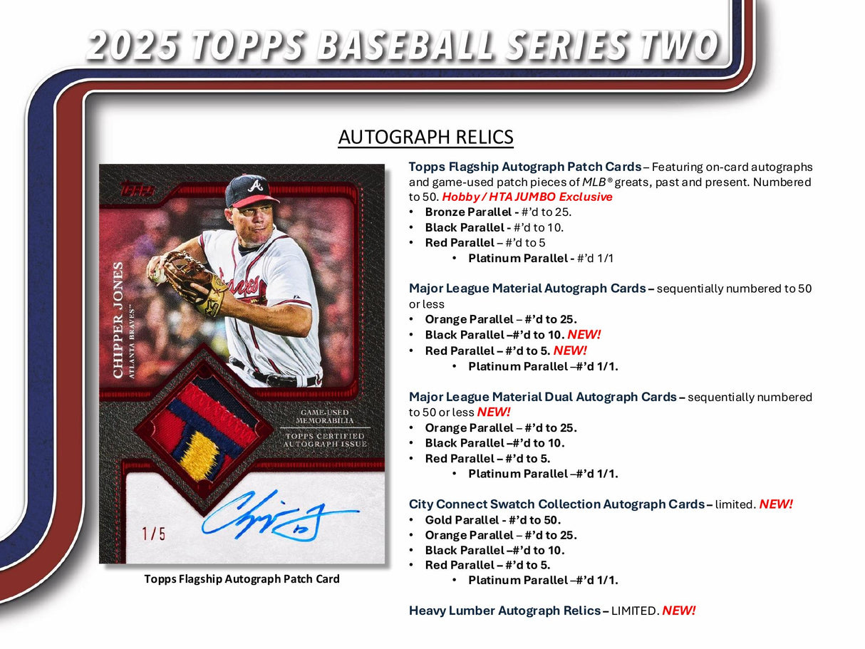 Topps MLB Baseball Series 2 2025 - Jumbo Box