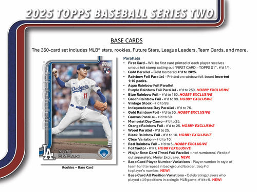 Topps MLB Baseball Series 2 2025 - Hobby Box