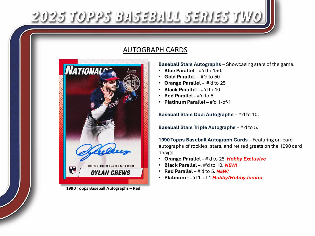 Topps MLB Baseball Series 2 2025 - Hobby Box