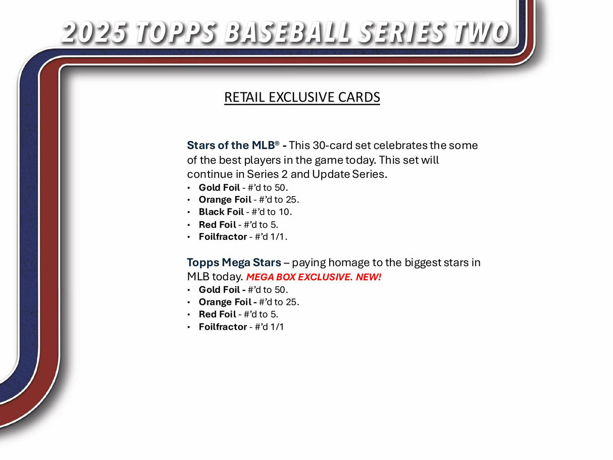 Topps MLB Baseball Series 2 2025 - Mega Box